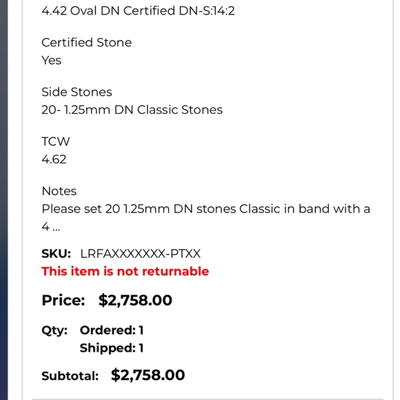 4.42 ct Oval ring - Picture 9 of 9